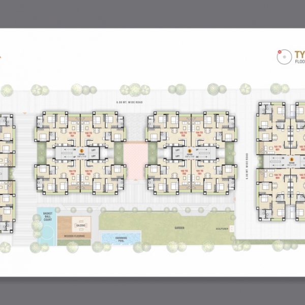 Typical Floor Plan Sahajanand Shyam