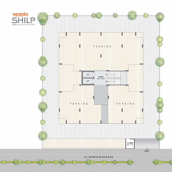 Ground Floor Plan Sahajanand Shilp