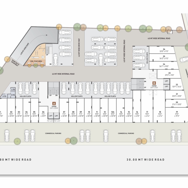 Ground Floor Plan Sahajanand Safal